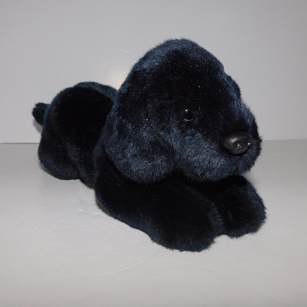 Russ Yomiko Classics plush Laying Black Labrador Retriever lab Small 11" stuffed